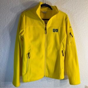 Oregon Ducks Columbia‎ Fleece Jacket Sz M Womens Full Zip University NCAA Script